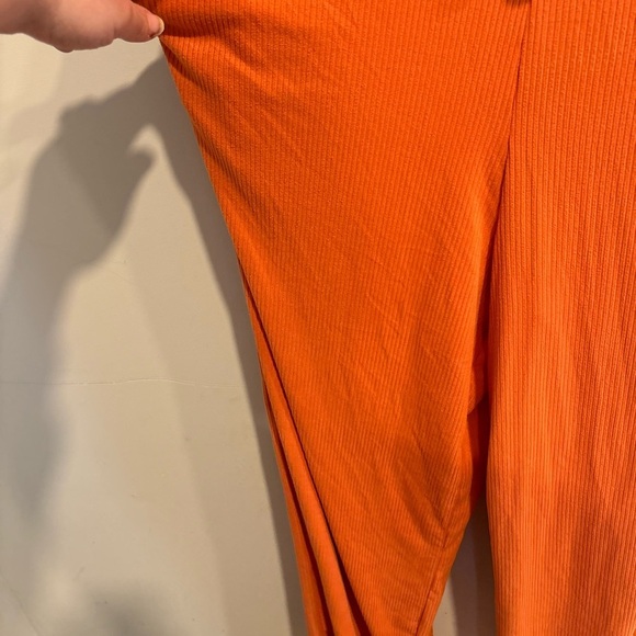 Ribbed Rust Jumpsuit - Picture 2 of 4